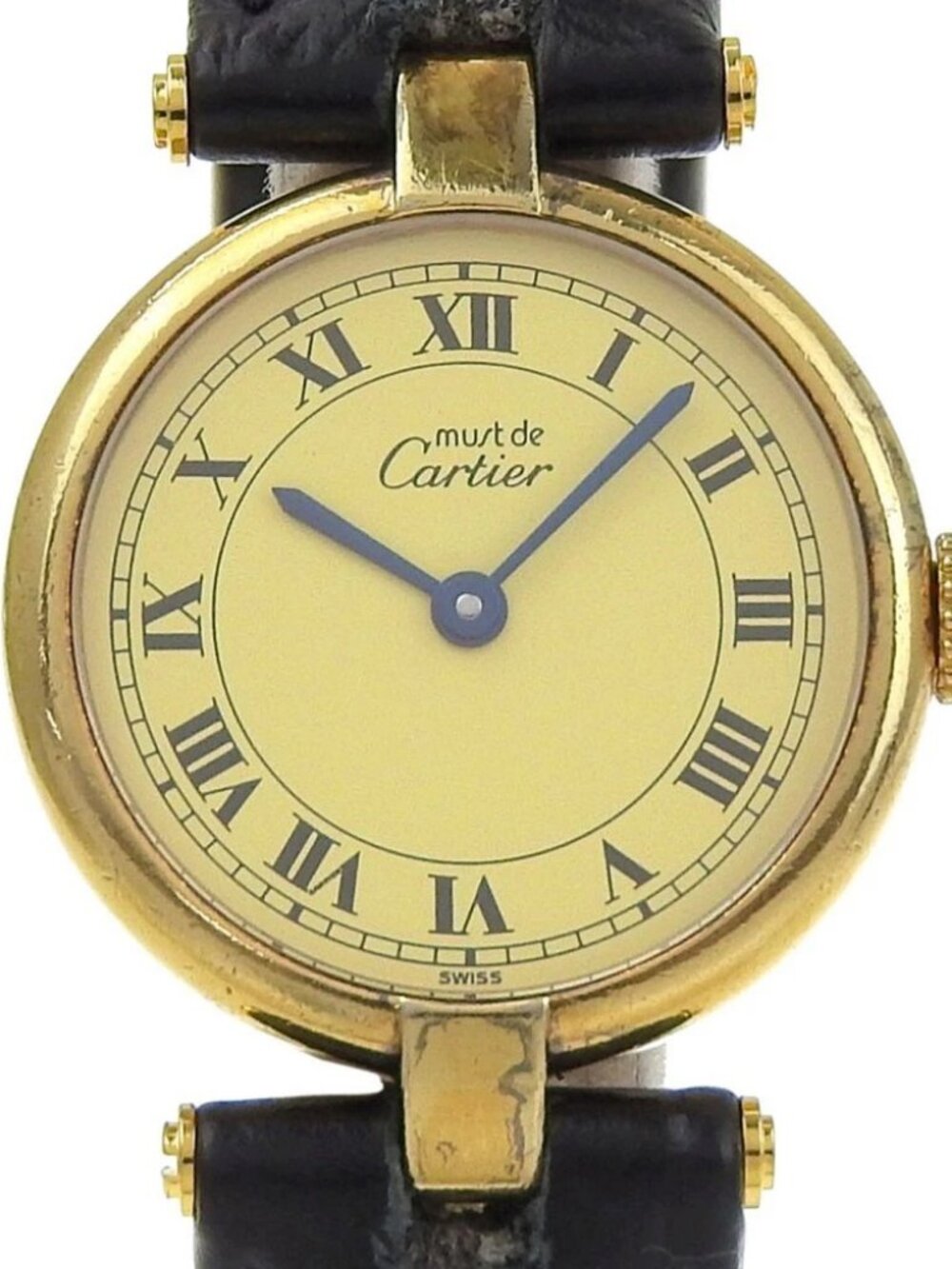 CARTIER Must Vendome Watches 590004 Vermeille cal.90 gold goldDial Silver9... - Picture 13 of 13